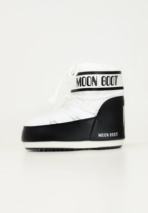 MOON BOOT Stivale da neve ICON LOW bianco e nero per uomo e donna 80D1409340 A001 MOON BOOT 