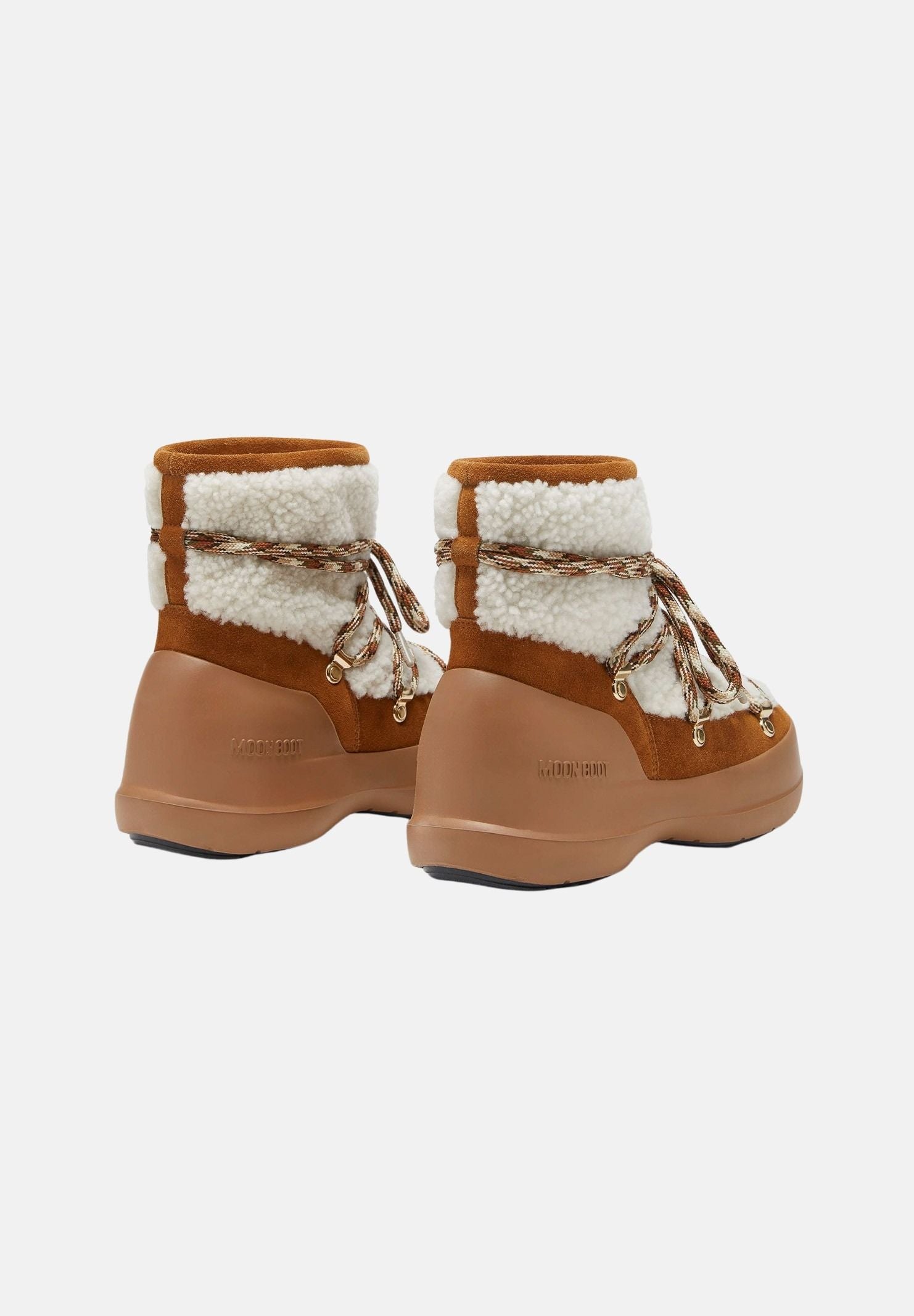 MOON BOOT Stivali da neve LUNA in shearling marrone da donna 80D2480020 MA03 MOON BOOT 