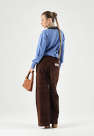 N21 Maglione  color lapis, celeste per donna, ragazzi e bambini con colletto e logo a contrasto N210DHN0547 0N827 N21 