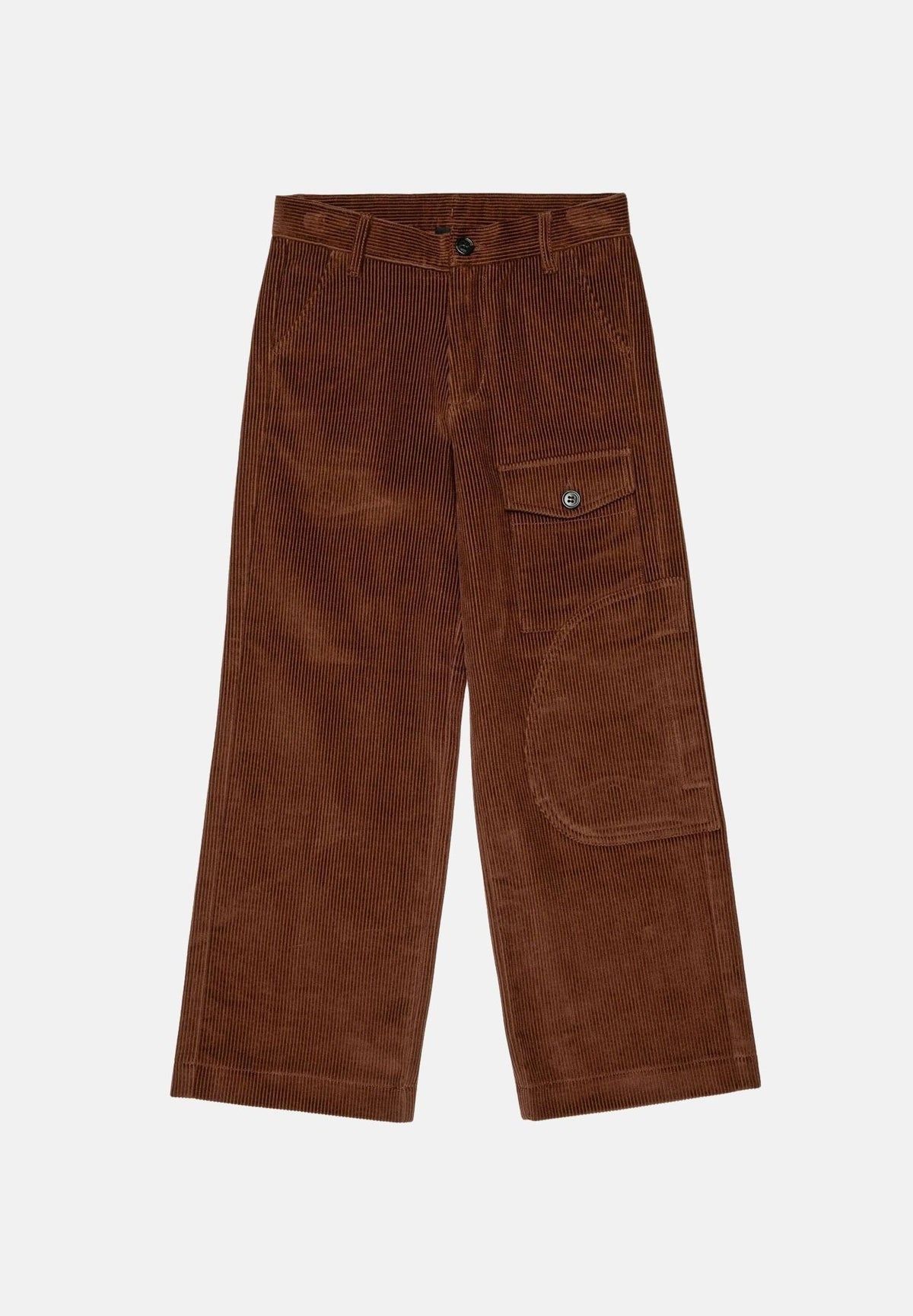 N°21 Jeans  CORDUROY TROUSERS choccolate-marrone per donna, ragazzi e bambini con tasca cargo laterale e logo patch sul retro. N210ELN0526 0N721 N21 