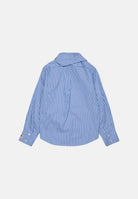 N°21 CamiciaSTRIPED TIE-NECK a righe azzurro cielo per donna, ragazzi e bambini con motivo a righe verticali e collo con fiocco. N210FDN0518 0N809 N21 