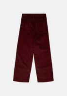 N°21 Pantaloni CORDUROY Borgogne-bordeaux, per donna, ragazzi e bambini con logo patch frontale e gamba dritta. N210FUN0517 0N413 N21 