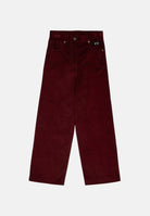 N°21 Pantaloni CORDUROY Borgogne-bordeaux, per donna, ragazzi e bambini con logo patch frontale e gamba dritta. N210FUN0517 0N413 N21 