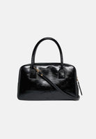 N21 Borsa a mano nera da donna con manici rigidi e tasche frontali applicate N210G4N0246 0N900 N21 