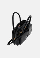 N21 Borsa a mano nera da donna con manici rigidi e tasche frontali applicate N210G4N0246 0N900 N21 