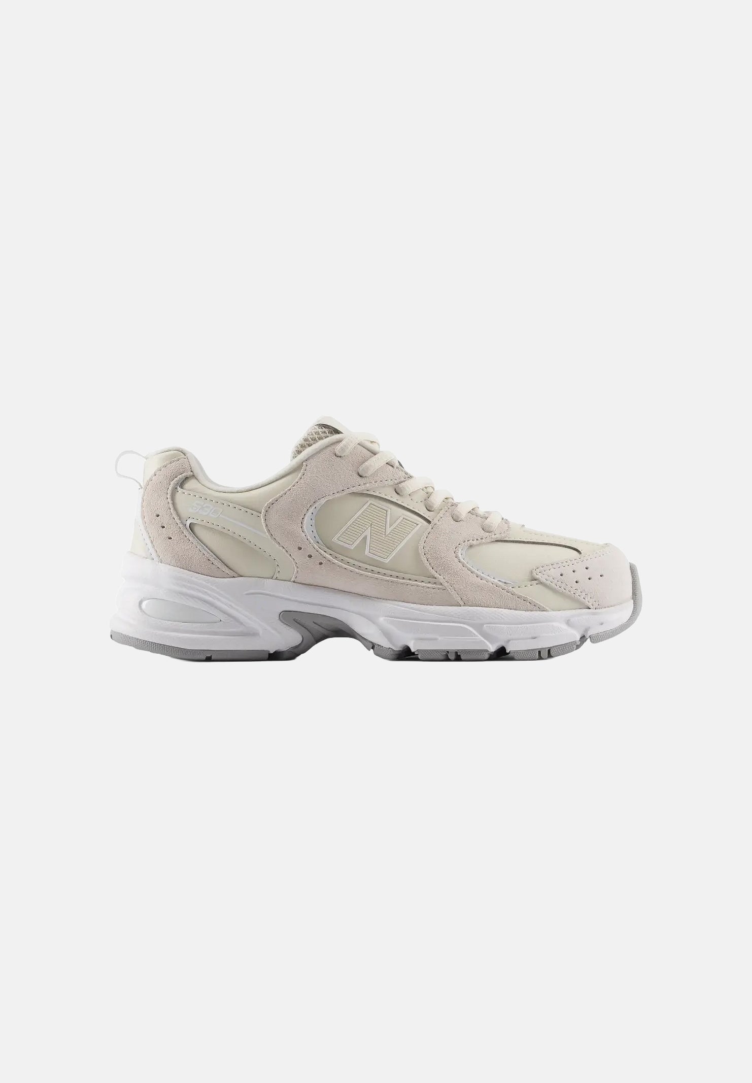 NEW BALANCE Sneakers 530 LEATHER beige e panna per uomo e donna<BR/> G5304V7 . NEW BALANCE 