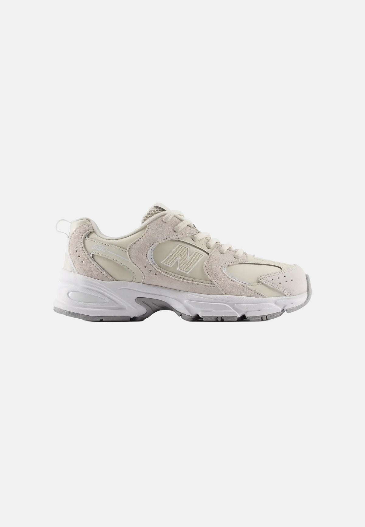 NEW BALANCE Sneakers 530 LEATHER beige e panna per uomo e donna<BR/> G5304V7 . NEW BALANCE 