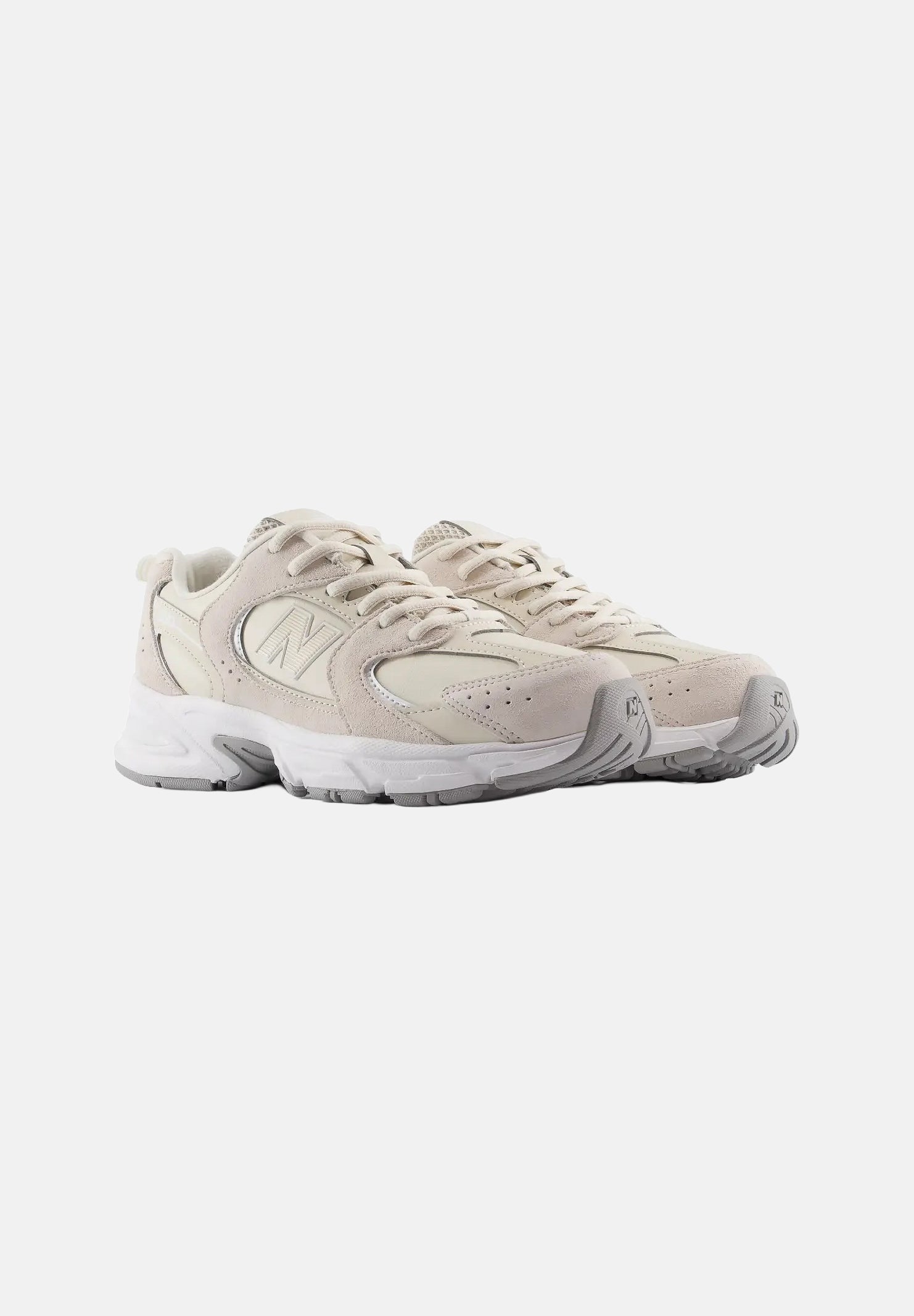 NEW BALANCE Sneakers 530 LEATHER beige e panna per uomo e donna<BR/> G5304V7 . NEW BALANCE 