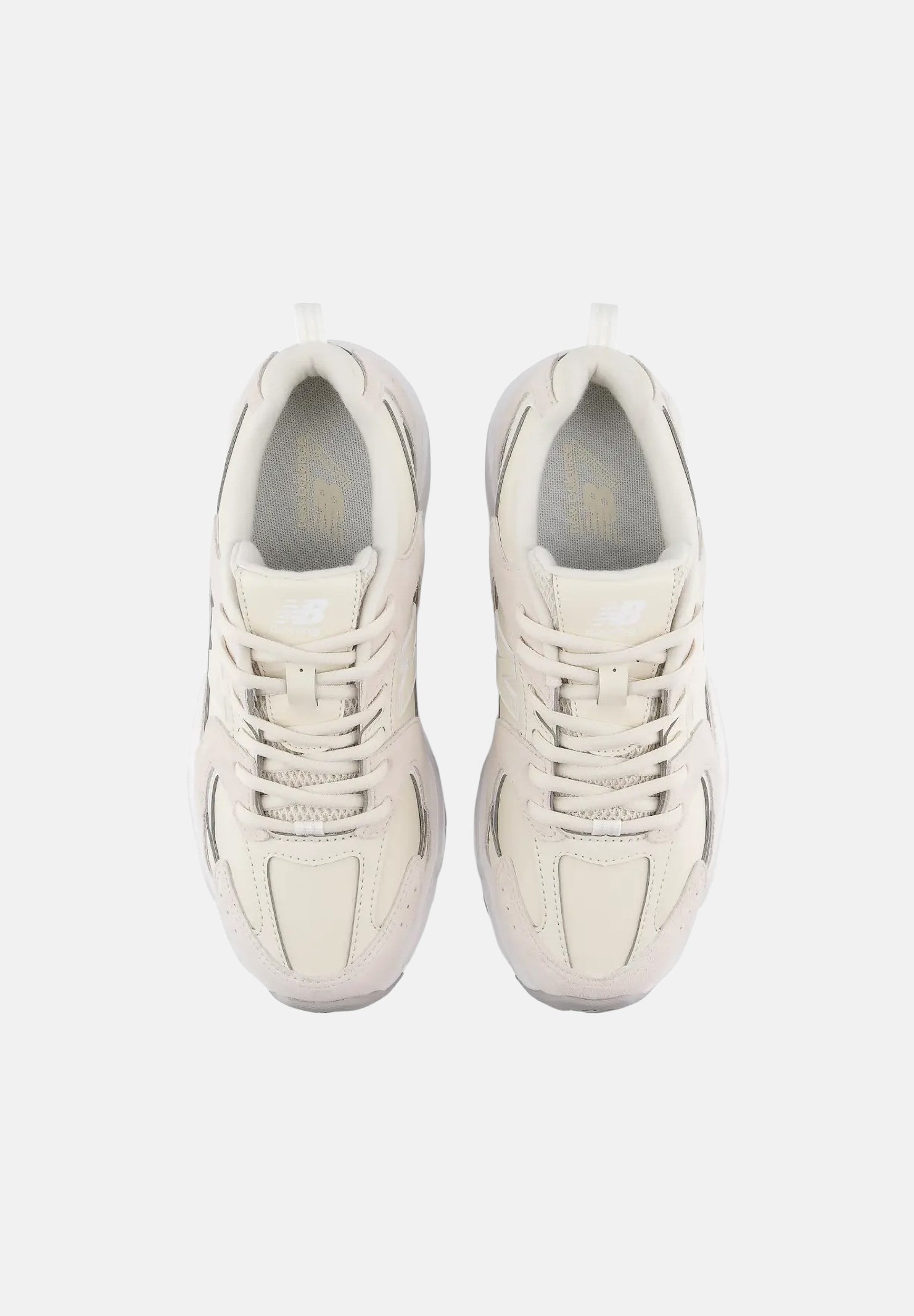 NEW BALANCE Sneakers 530 LEATHER beige e panna per uomo e donna<BR/> G5304V7 . NEW BALANCE 