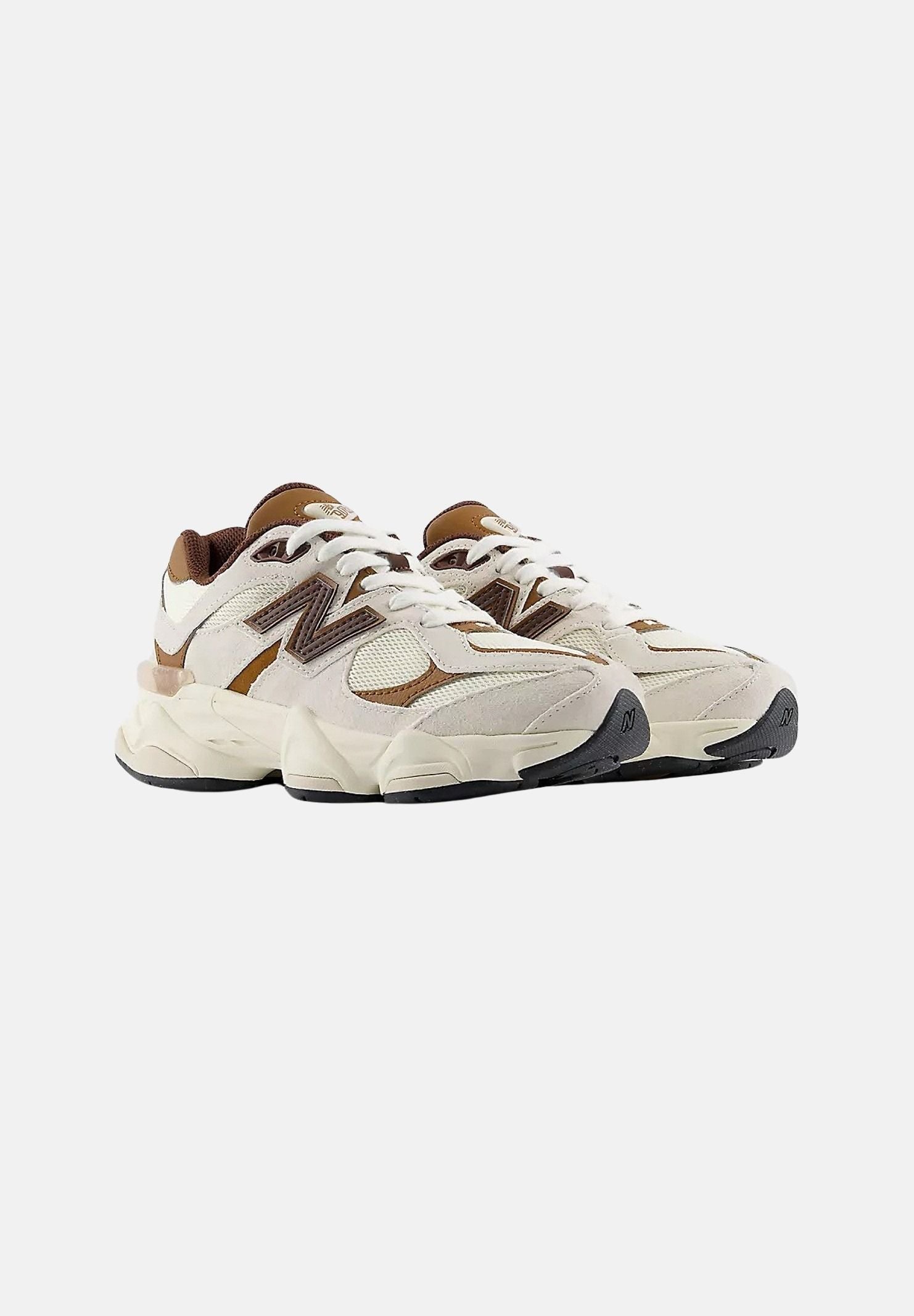 NEW BALANCE Sneakers 9060 LACE beige/panna per uomo e donna con inserti marroni G90609SI . NEW BALANCE 