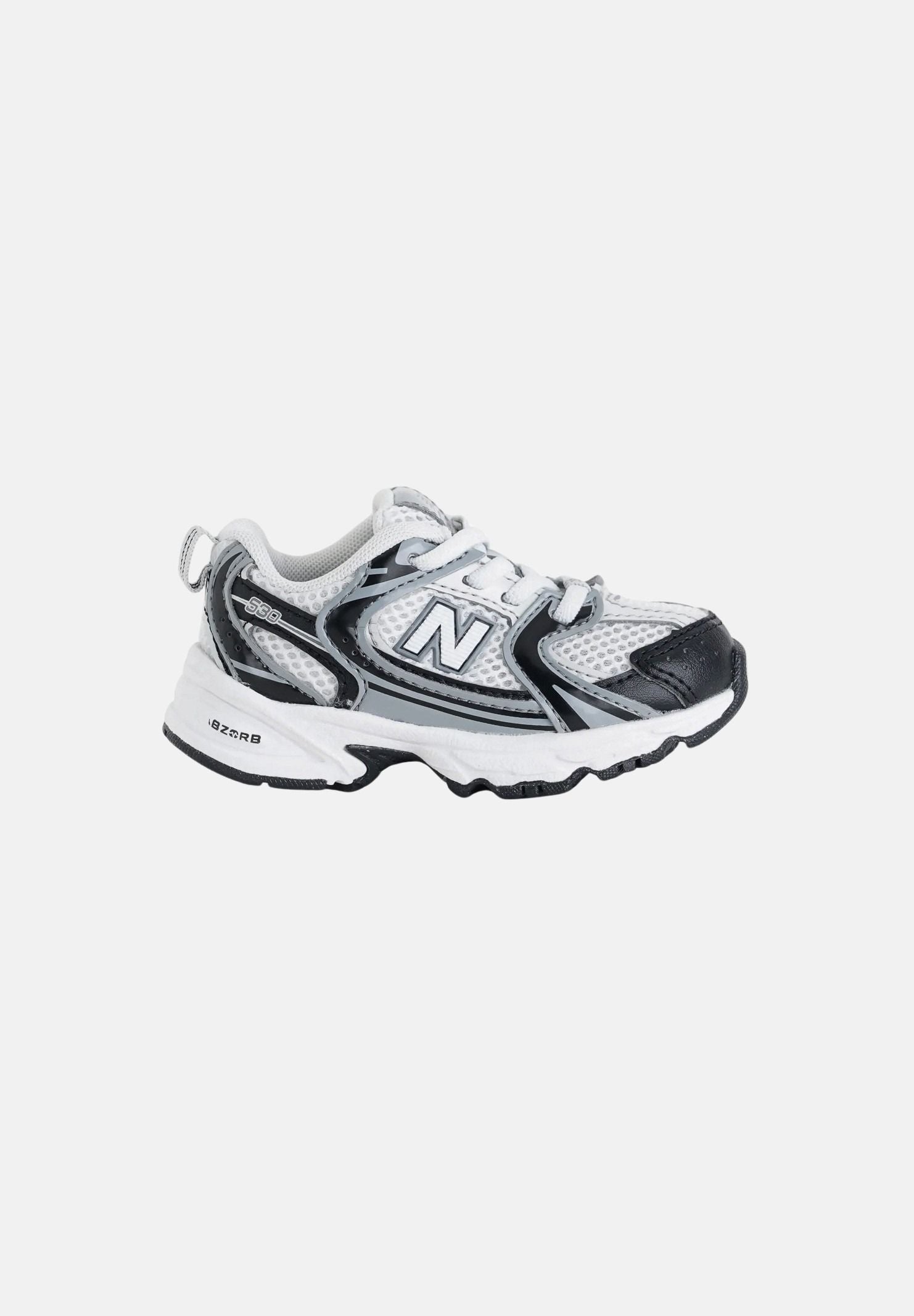 NEW BALANCE Sneakers LIFESTYLE 530 bianche e nere da neonato I5307F3 . NEW BALANCE 
