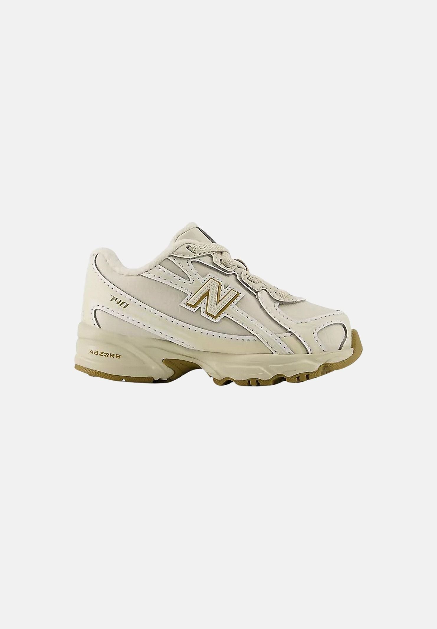 NEW BALANCE Sneakers 740 BUNGEE LACE panna e beige da neonato I7404YI . NEW BALANCE 