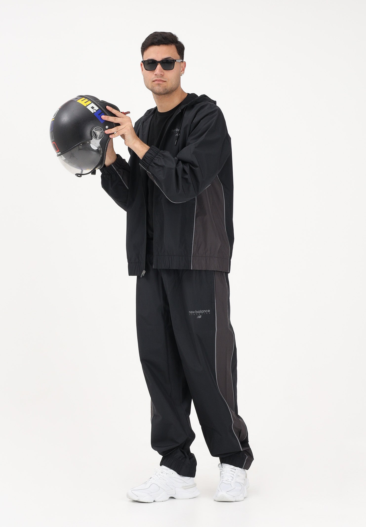 NEW BALANCE Pantalone sportivo Trackside nero da uomo MB61X76DBK . NEW BALANCE 