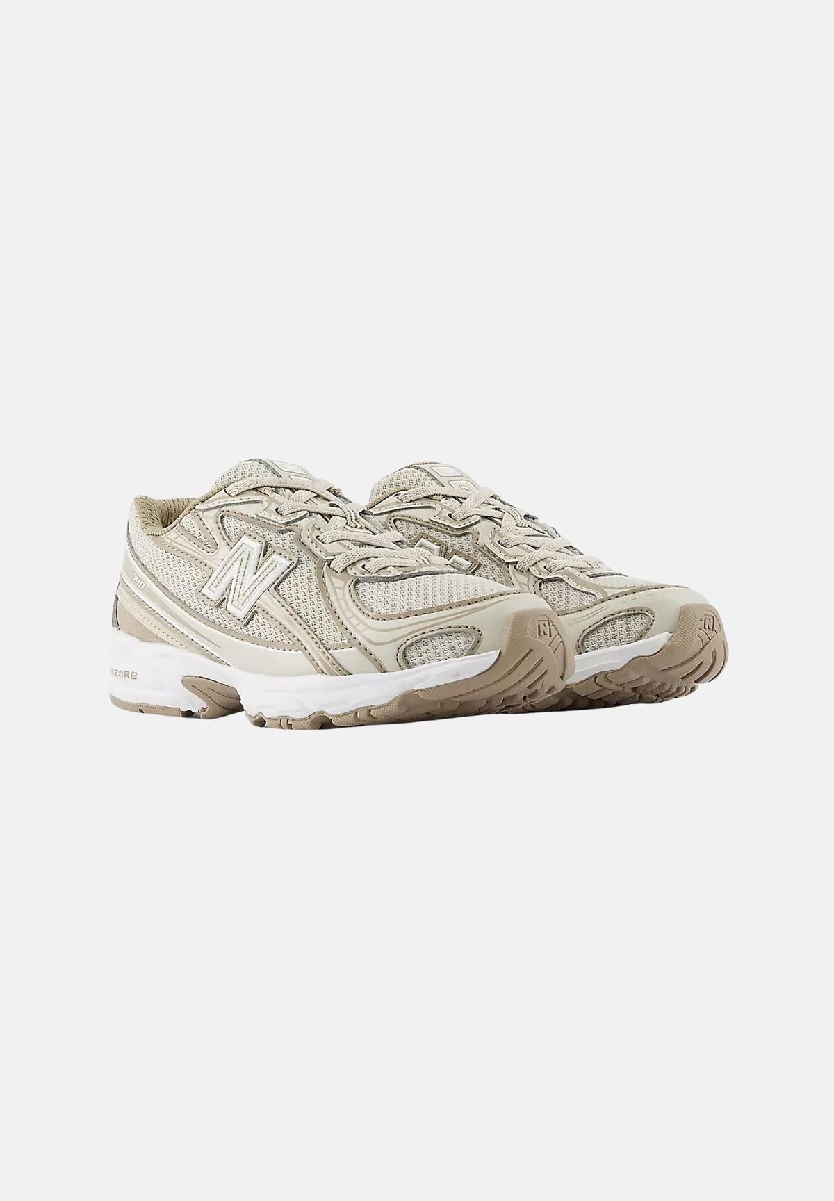 NEW BALANCE Sneakers 740 BUNGEE LACE beige e tortora, panna per bambino e bambina P7404DN . NEW BALANCE 