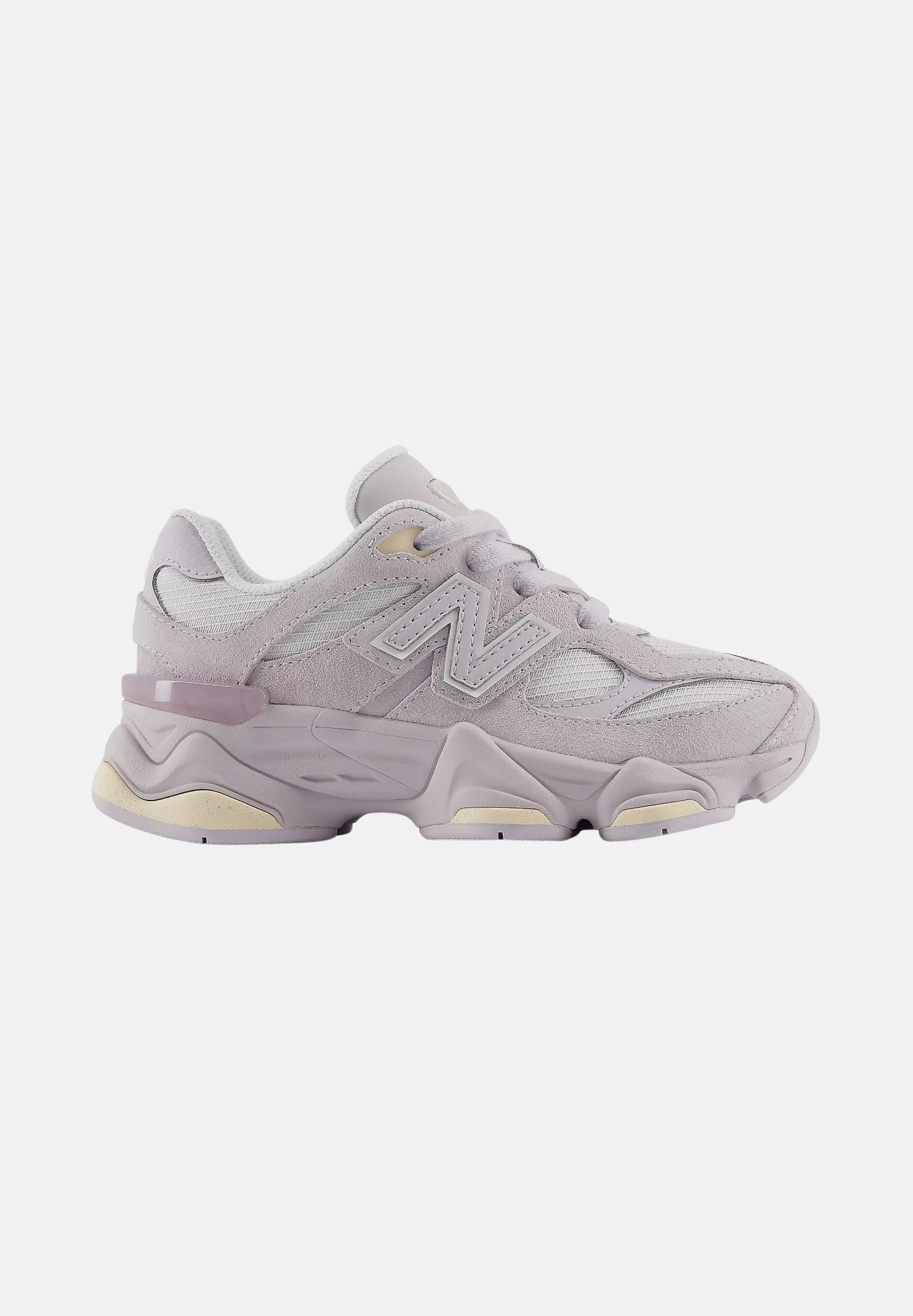 NEW BALANCE Sneakers 9060 LACE Horizon Grey with Calcium, grigio chiaro e lilla da  bambina P90608D9 . NEW BALANCE 