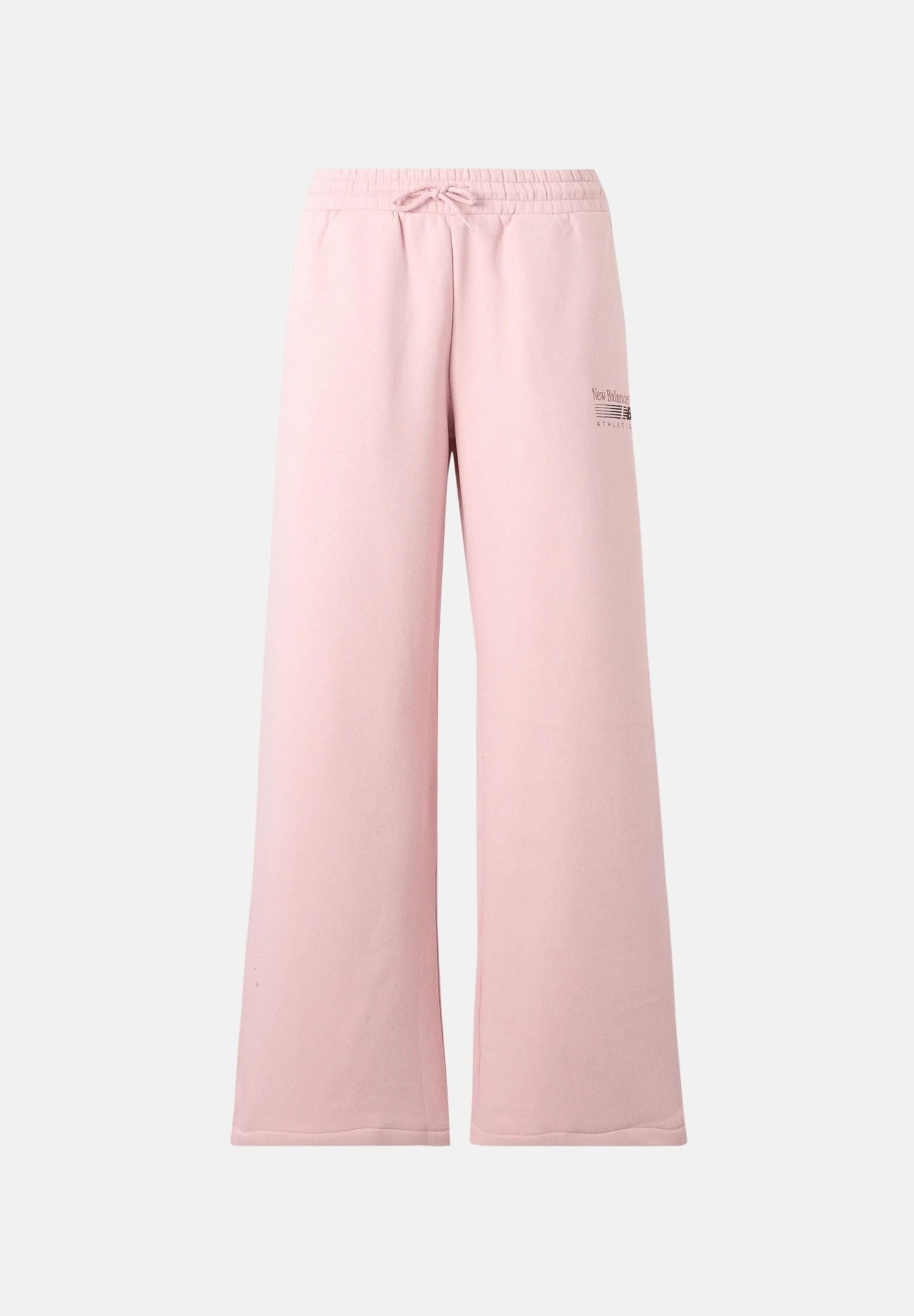 NEW BALANCE Pantaloni TRACKSIDE FLEECE rosa da donna con logo iconico laterale WB62983APHK . NEW BALANCE 