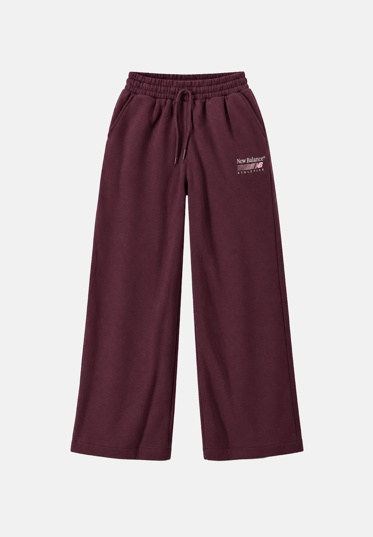 NEW BALANCE Pantaloni TRACKSIDE FLEECE PANT Cherry Leather bordeaux scuro da donna WB62983AYLR . NEW BALANCE 