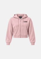 NEW BALANCE Felpa con zip TRACKSIDE FLEECE FULL ZIP rosa cipria da donna WJ62P2UPPHK . NEW BALANCE 
