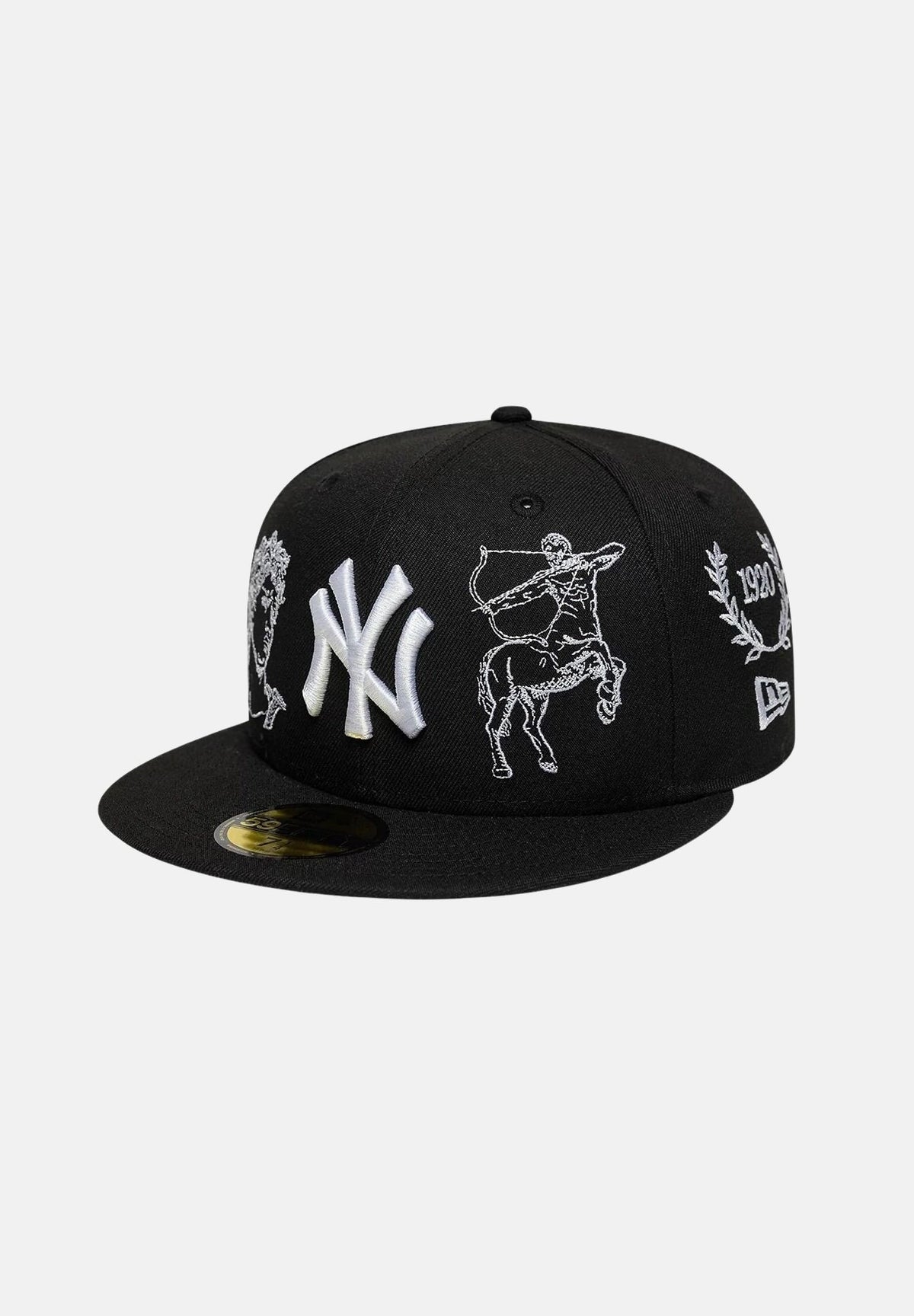 NEW ERA Cappello 59FIFTY MLB MYTHICAL New York Yankees Black nero uomo donna con visiera piatta e ricami mitologici. 60667613 . NEW ERA 