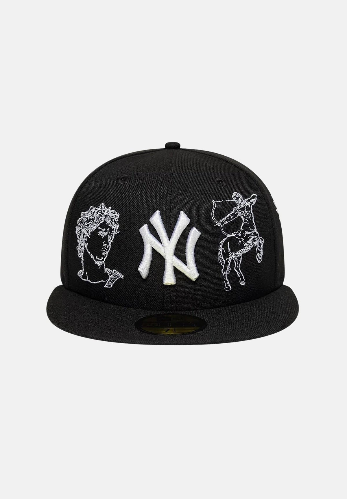 NEW ERA Cappello 59FIFTY MLB MYTHICAL New York Yankees Black nero uomo donna con visiera piatta e ricami mitologici. 60667613 . NEW ERA 