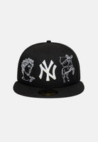 NEW ERA Cappello 59FIFTY MLB MYTHICAL New York Yankees Black nero uomo donna con visiera piatta e ricami mitologici. 60667613 . NEW ERA 