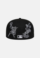 NEW ERA Cappello 59FIFTY MLB MYTHICAL New York Yankees Black nero uomo donna con visiera piatta e ricami mitologici. 60667613 . NEW ERA 