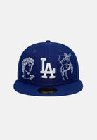 NEW ERA Cappello 59FIFTY MLB MYTHICAL LA DODGERS Dark Blue blu scuro uomo donna con visiera piatta e ricami mitologici. 60667625 . NEW ERA 