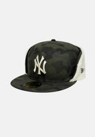 NEW ERA Cappello 59FIFTY CORD DOWNFLAP New York Yankees Green verde militare camouflage per uomo e   donna con paraorecchie in ecopelliccia. 60842645 . NEW ERA 