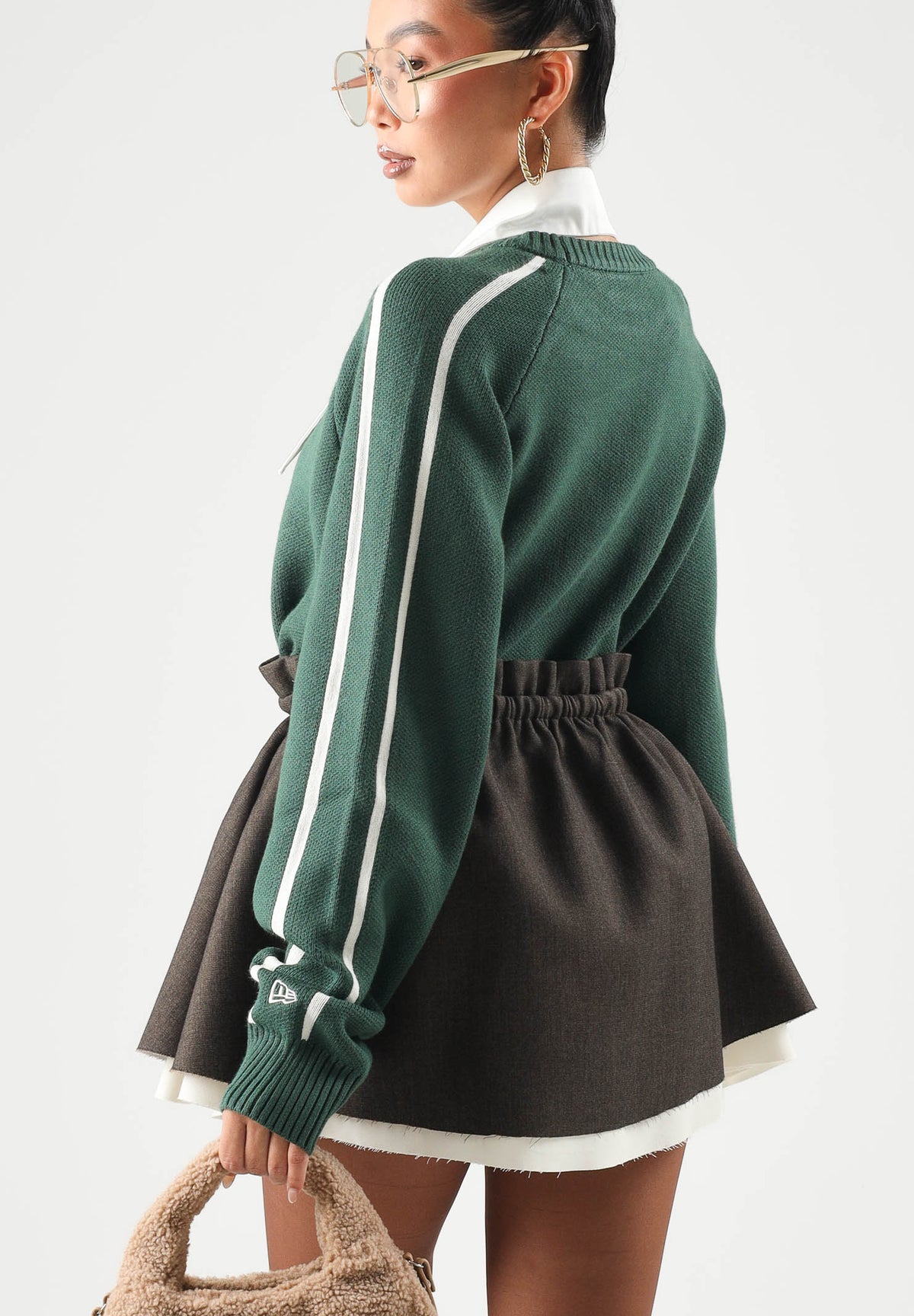NEW ERA Maglione girocollo MLB KNIT SWEATER LA DODGERS verde scuro per uomo e donna 60897389 . NEW ERA 
