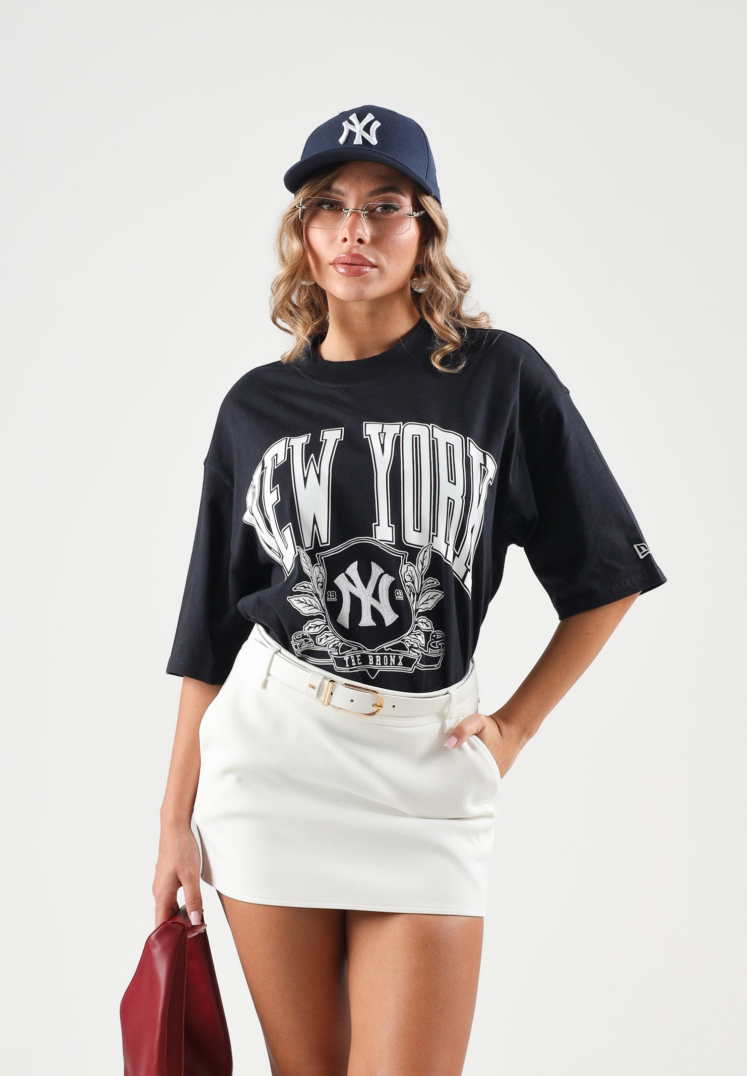 NEW ERA T-shirt manica corta NEW YORK YANKEES GRAPHIC navy, blu  per uomo e donna 60897425 . NEW ERA 