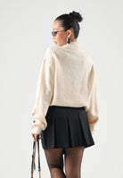 NEW ERA Maglione girocollo NEW ERA HERITAGE CONNECT KNIT SWEATER Cream panna chiaro per uomo e donna 60897453 . NEW ERA 