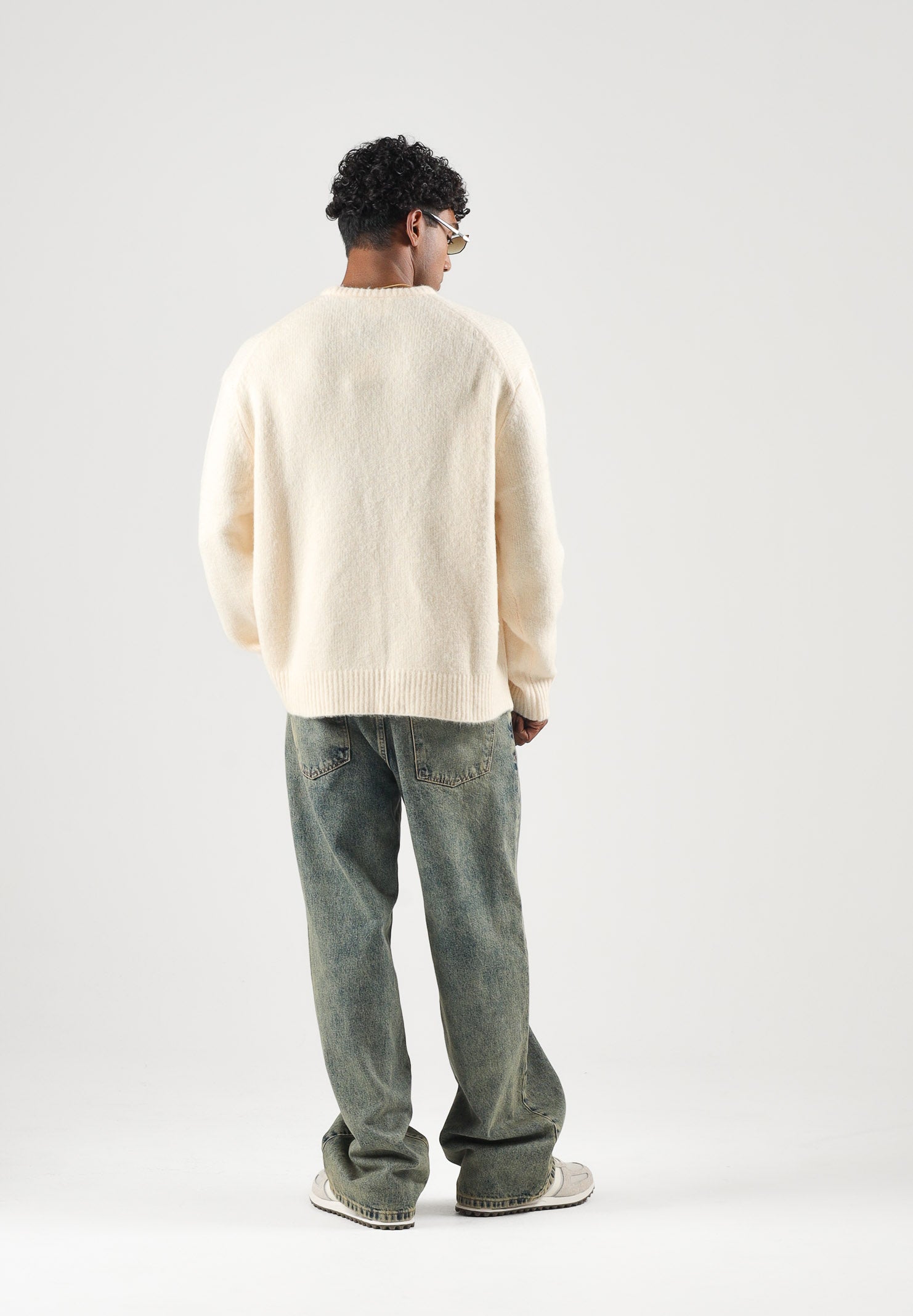 NEW ERA Maglione girocollo NEW ERA HERITAGE CONNECT KNIT SWEATER Cream panna chiaro per uomo e donna 60897453 . NEW ERA 