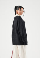 NEW ERA Maglione girocollo nero per uomo e donna con logo iconico laterale 60897502 . NEW ERA 