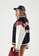 NEW ERA Bomber multicolor blu navy per uomo e donna con logo iconico laterale 60897510 . NEW ERA 