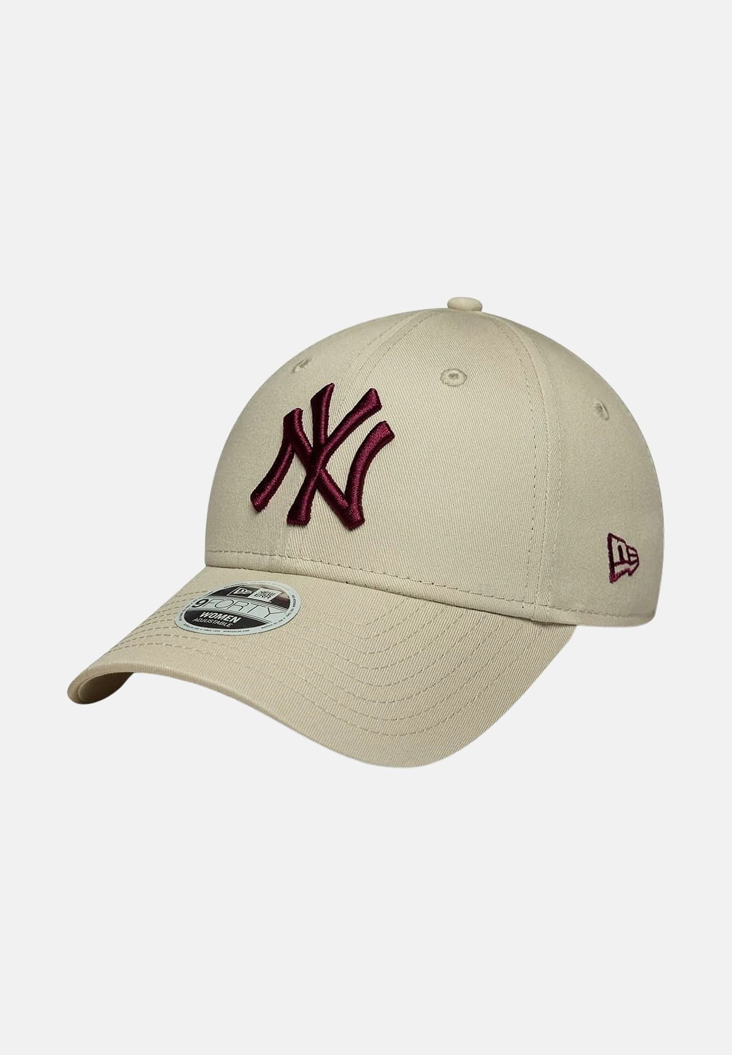 NEW ERA Cappello NEW YORK YANKEES 9FORTY Stone beige per uomo e donna con logo NY ricamato a contrasto. 60915726 . NEW ERA 