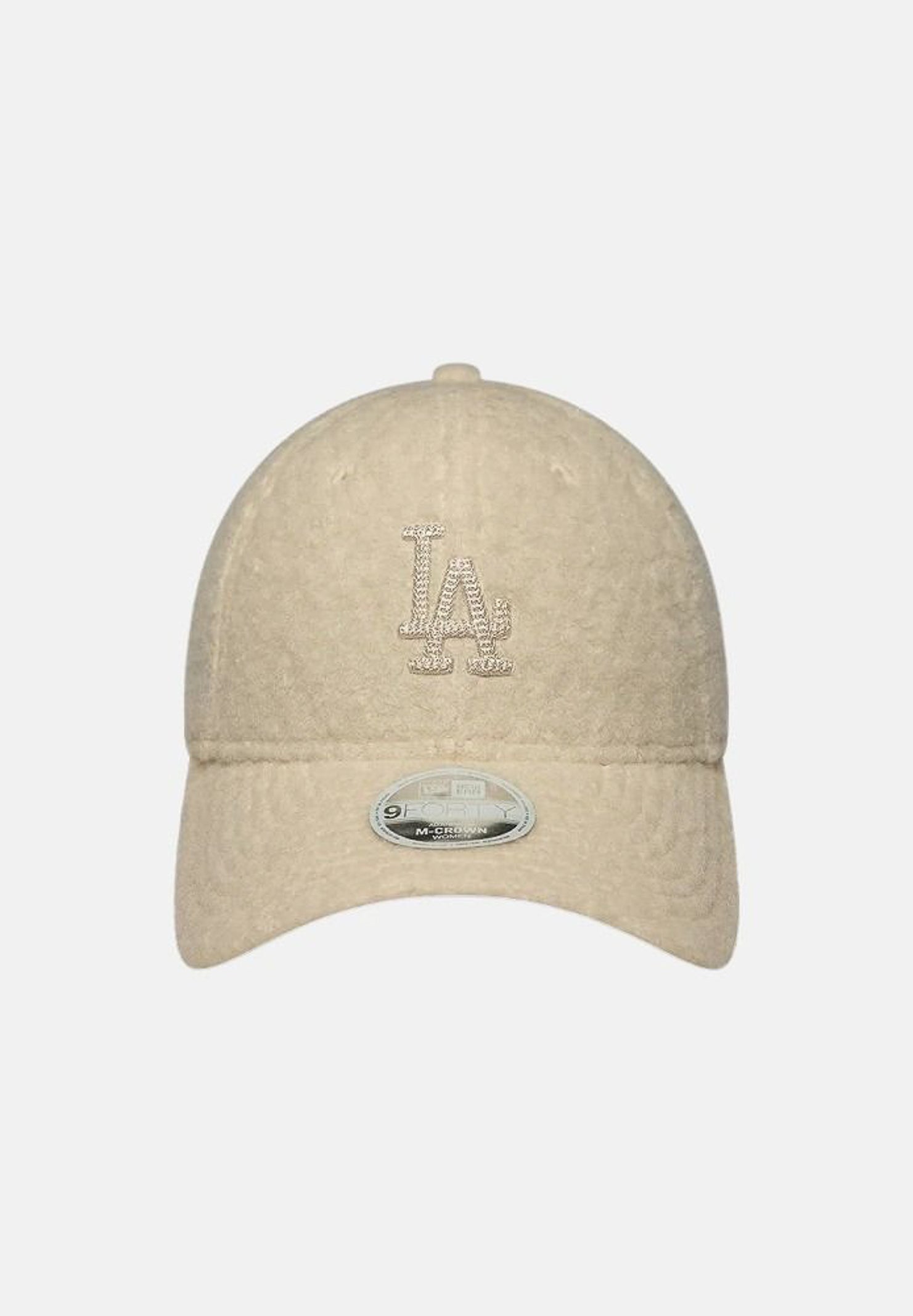 NEW ERA Cappello con visiera  9FORTY  beige per donna con logo LA ricamato a contrasto. 60915791 . NEW ERA 