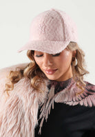 NEW ERA Cappello con visiera  9FORTY  rosa antico per donna con logo NY ricamato in rilievo. 60915792 . NEW ERA 