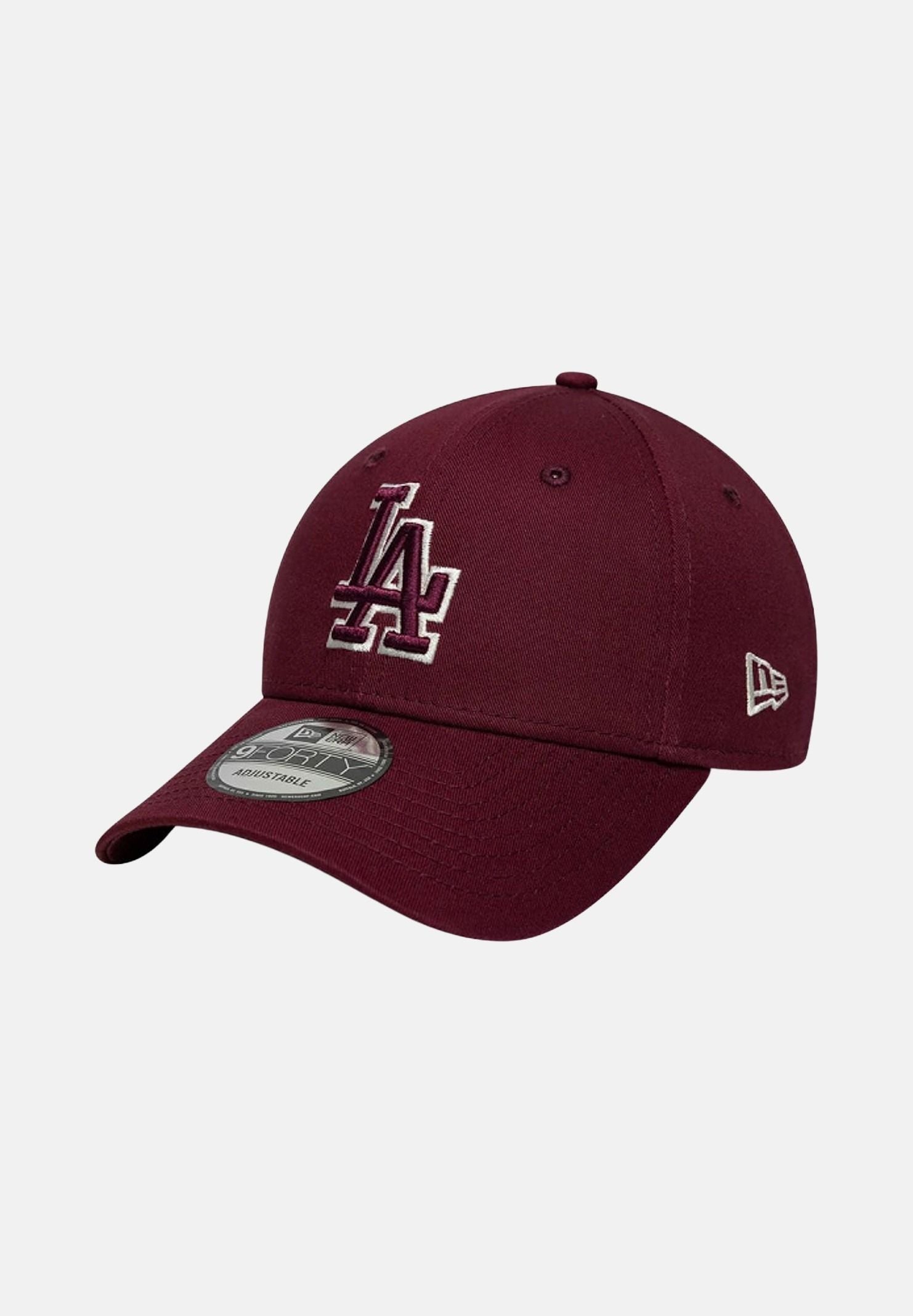 NEW ERA Cappello con visiera 9FORTY LA DODGERS bordeaux per uomo e donna con logo LA  ricamato 60915823 . NEW ERA 