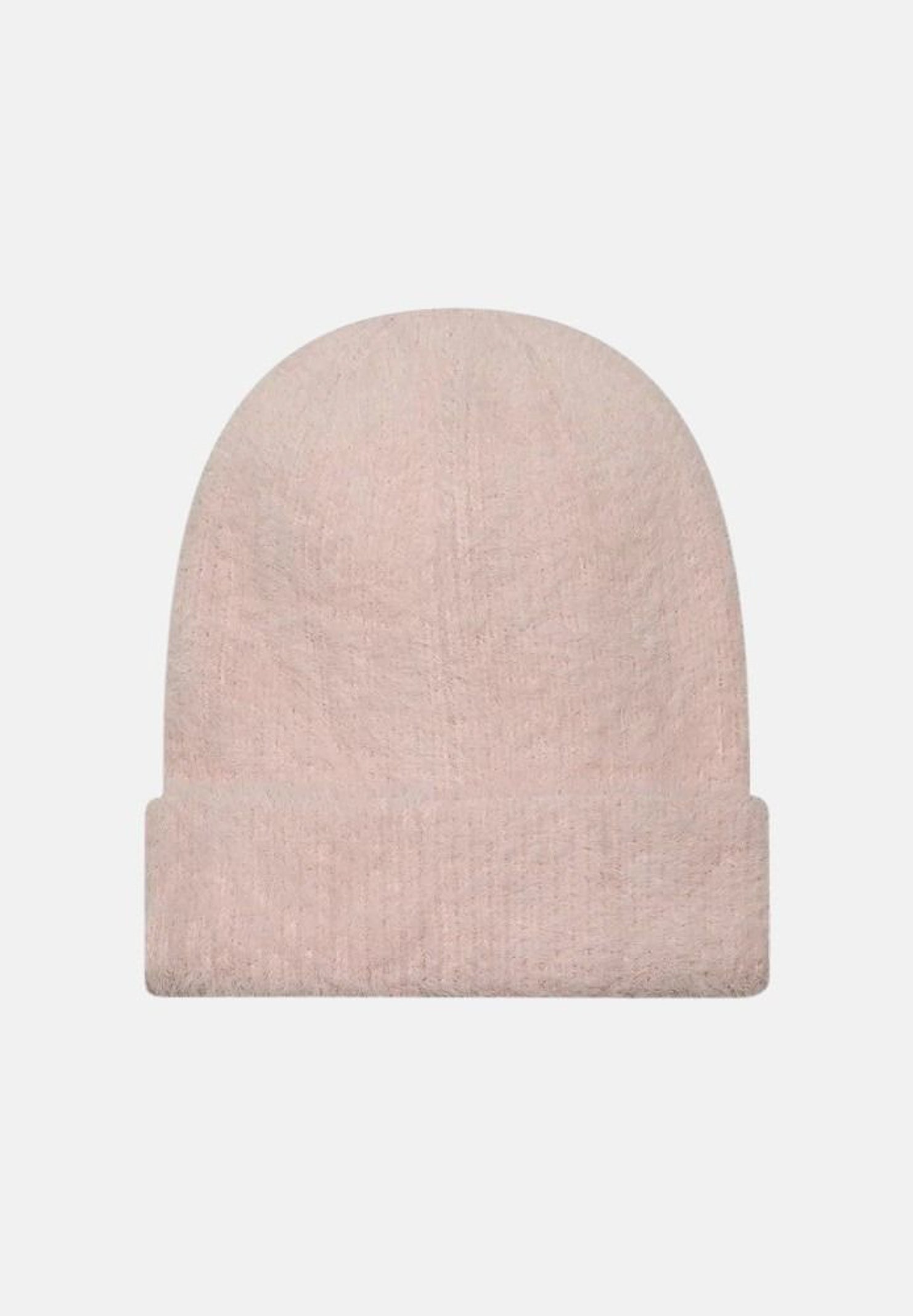 NEW ERA Berretto di lana Beanie  rosa per donna con risvolto e maxi logo NY ricamato a contrasto. 60915884 . NEW ERA 