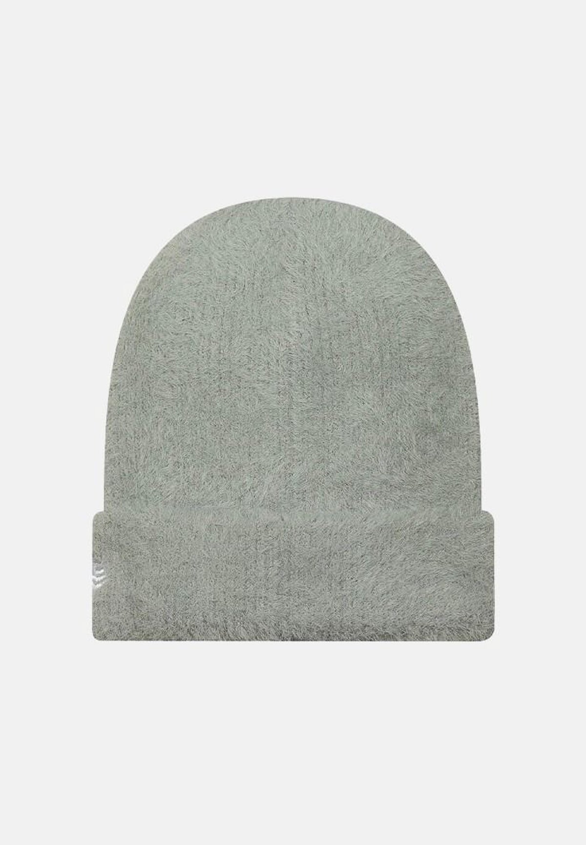 NEW ERA Berretto di lana  Beanie grigio per donna con risvolto e maxi logo NY ricamato a contrasto sul davanti. 60915890 . NEW ERA 
