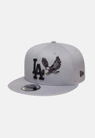 NEW ERA Cappello con visiera dritta LA DODGERS grigio per uomo e donna con logo LA Dodgers e aquila ricamati 60951083 . NEW ERA 