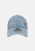 NEW ERA Cappellino 9TWENTY NEW YORK YANKEES azzurro denim per uomo e donna, effetto lavato, visiera curva e logo NY ricamato. 60960221 . NEW ERA 
