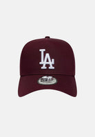 NEW ERA Cappellino 9FORTY E-FRAME LEAGUE ESSENTIAL bordeaux per uomo e donna, con visiera curva e logo LA bianco. 60960286 . NEW ERA 