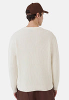 NEW ERA NEW ERA Maglione MLB WAFFLE KNIT LA DODGERS White bianco  per uomo e donna, con girocollo, logo LA sul petto .<BR/> 60960432 . NEW ERA 