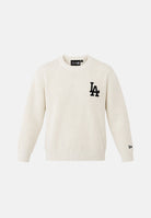 NEW ERA NEW ERA Maglione MLB WAFFLE KNIT LA DODGERS White bianco  per uomo e donna, con girocollo, logo LA sul petto .<BR/> 60960432 . NEW ERA 