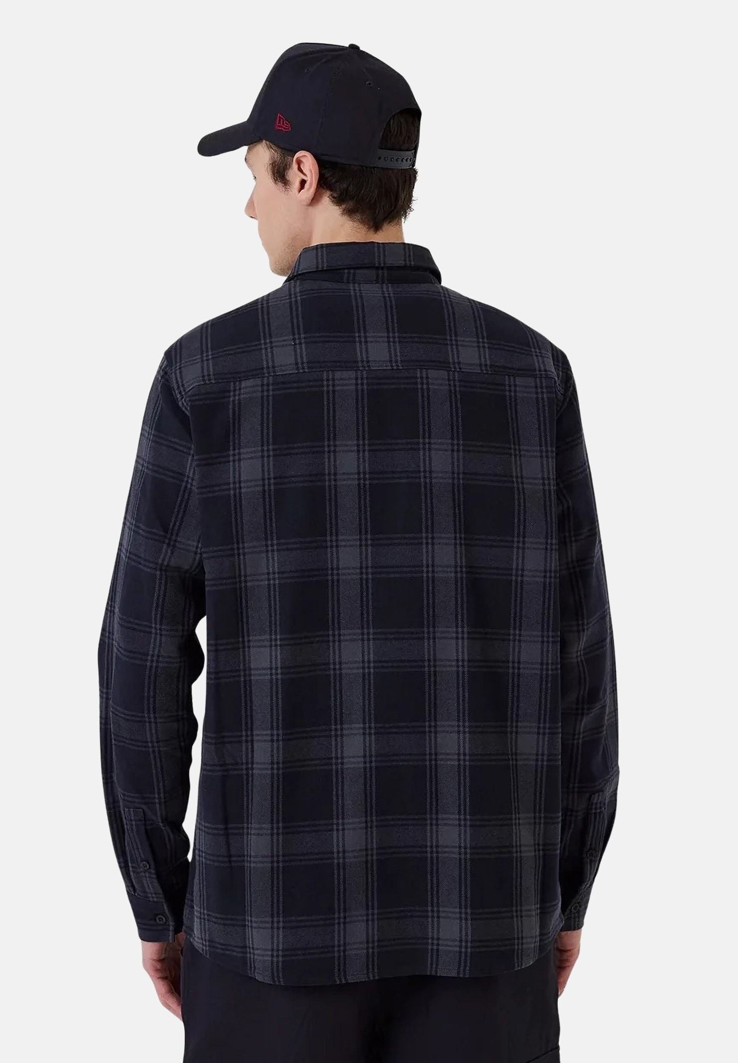 NEW ERA Camicia NEW YORK YANKEES MLB PLAID  blu navy per uomo e donna, a quadri, con logo NY sul petto e bottoni frontali.<BR/> 60960474 . NEW ERA 