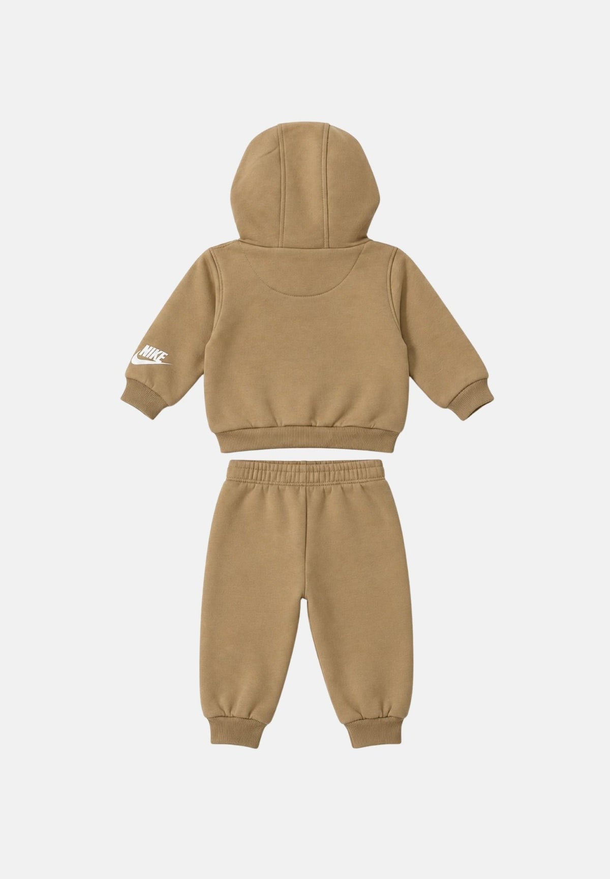 NIKE Tuta marrone chiaro per neonato con felpa con cappuccio e pantaloni sportivi coordinati. 16P284 JCR NIKE 