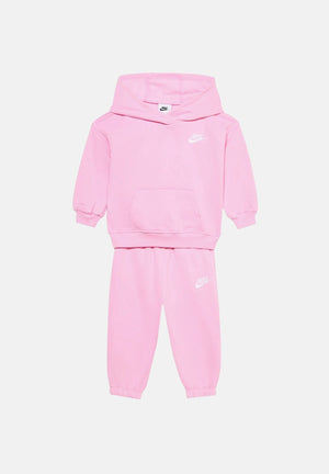 NIKE Tuta Club Fleece Oversized rosa per neonato con felpa con cappuccio e pantaloni jogger. 66P403 AAH NIKE 