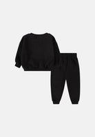 NIKE Tuta sportiva nera per bambino e bambina con felpa girocollo e pantaloni coordinati logati. 86M188 023 NIKE 