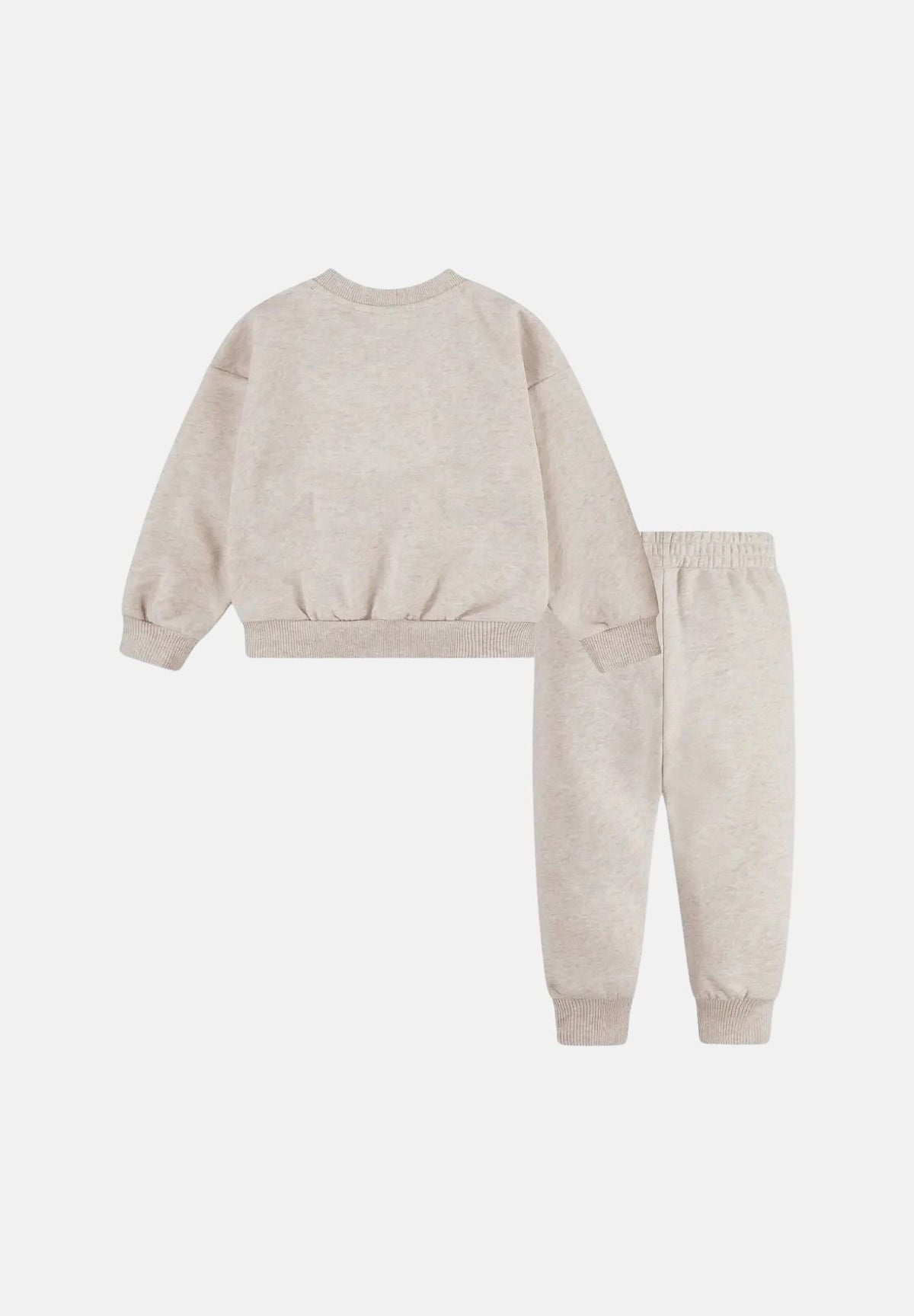NIKE Tuta sportiva beige per bambino e bambina con felpa girocollo e pantaloni coordinati logati. 86M188 W67 NIKE 